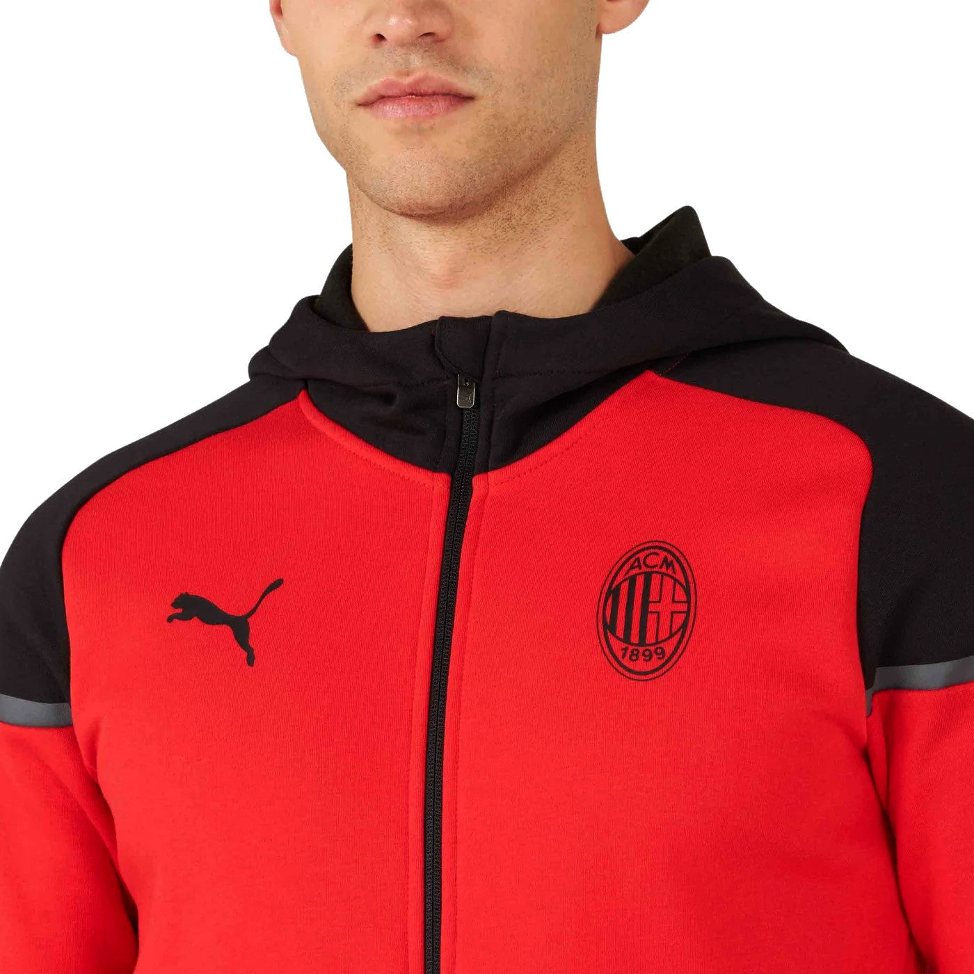 AC Milan Casual hooded presentation tracksuit 2023/24 red