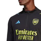 Close-up of 2023 24 Arsenal football tracksuit set top with Emirates Fly Better logo