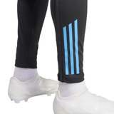 dark grey pants with blue stripes on lower leg from 2024 Argentina technical tracksuit Adidas on SoccerTracksuits.com