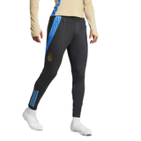 Dark gray and blue 2024 Argentina technical tracksuit Adidas pants with gold emblem and sporty fit