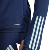 Close-up of Adidas Ajax training tracksuit Adidas 2023 24 featuring AeroReady technology for moisture control