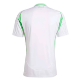 Adidas Algeria soccer jersey 2024 25 in white and green with short sleeves and modern design