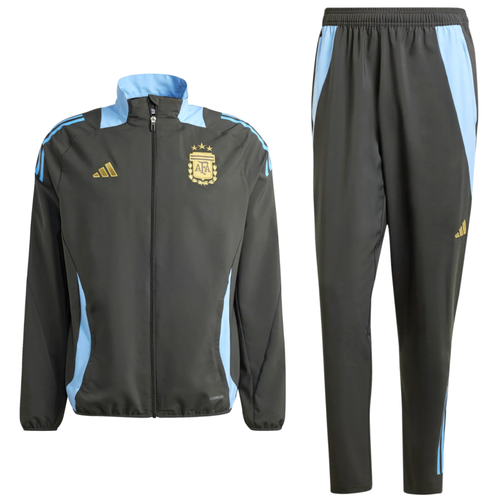 Argentina Adidas presentation tracksuit with zip-up jacket and matching pants in black and light blue