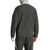 Back view of Argentina Adidas presentation tracksuit in black with blue accents for training and casual wear
