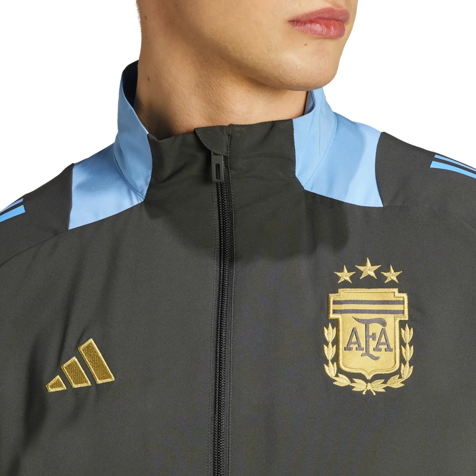 Argentina Adidas presentation tracksuit featuring AFA emblem and stylish design for soccer fans