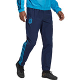 Argentina presentation tracksuit 2022 navy training pants with light blue stripes and AFA crest