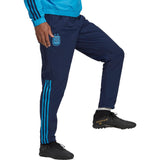 Argentina presentation tracksuit 2022 navy training pants with light blue stripes and AFA crest from Soccer Tracksuits