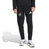 Adidas black Germany presentation suit 2026 with logo and tapered pants for soccer enthusiasts