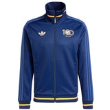 Adidas Colombia 100th anniversary tracksuit jacket in blue with commemorative logo and striped details