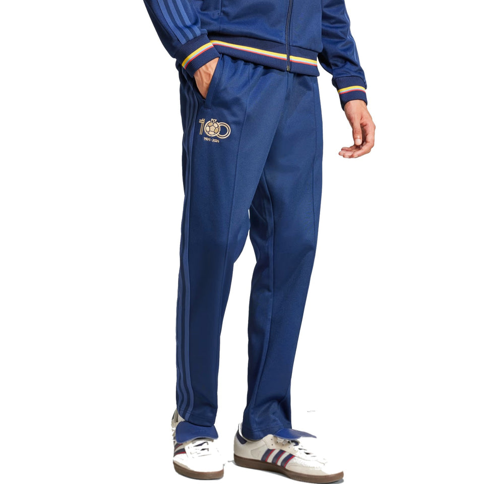 Adidas Colombia 100th anniversary tracksuit in blue with iconic logos and comfortable fit for athletes