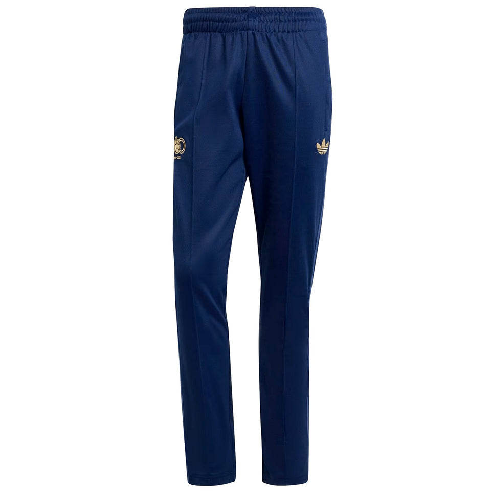 Adidas Colombia 100th anniversary tracksuit pants in navy blue with gold logo detailing