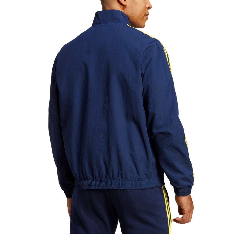 Adidas Colombia soccer jacket featuring a stylish navy design and comfortable fit for fans and players