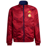 Adidas Colombia soccer jacket in red with vibrant design and official logo for soccer enthusiasts