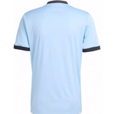 Back view of light blue goalkeeper shirt with black collar and cuffs Germany 175th anniversary goalkeeper jersey