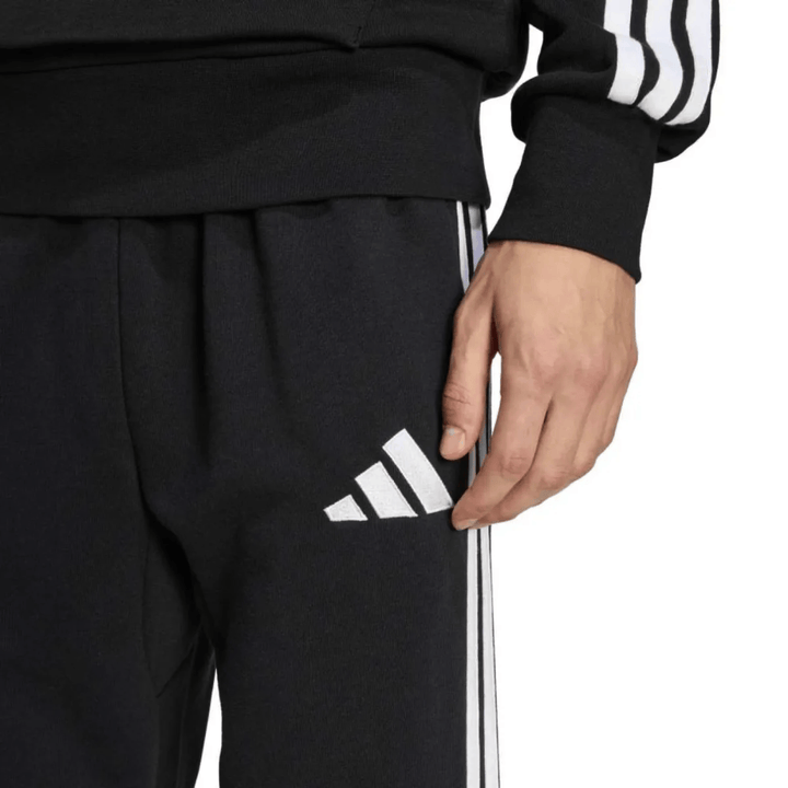 Germany Casual 3S 2026/27 black soccer tracksuit set by Adidas with white stripes on jacket and pants