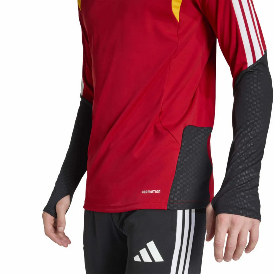 Adidas Germany red training tracksuit 2026 featuring breathable fabric and stylish design for athletes