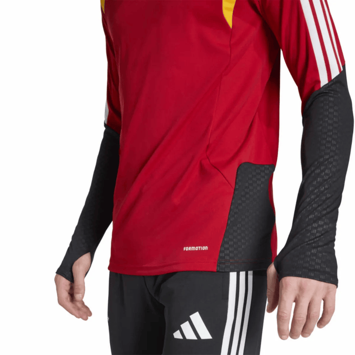 Germany red training technical soccer tracksuit 2026/27 by Adidas with black pants and long sleeves