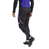 Back view of Adidas Germany training suit 2024 black and purple soccer tracksuit pants