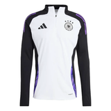 Adidas Germany training suit 2024 long sleeve top in white black and purple by Soccer Tracksuits