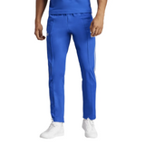 Italy Adidas Originals tracksuit blue slim fit track pants with white stripes and ankle zips