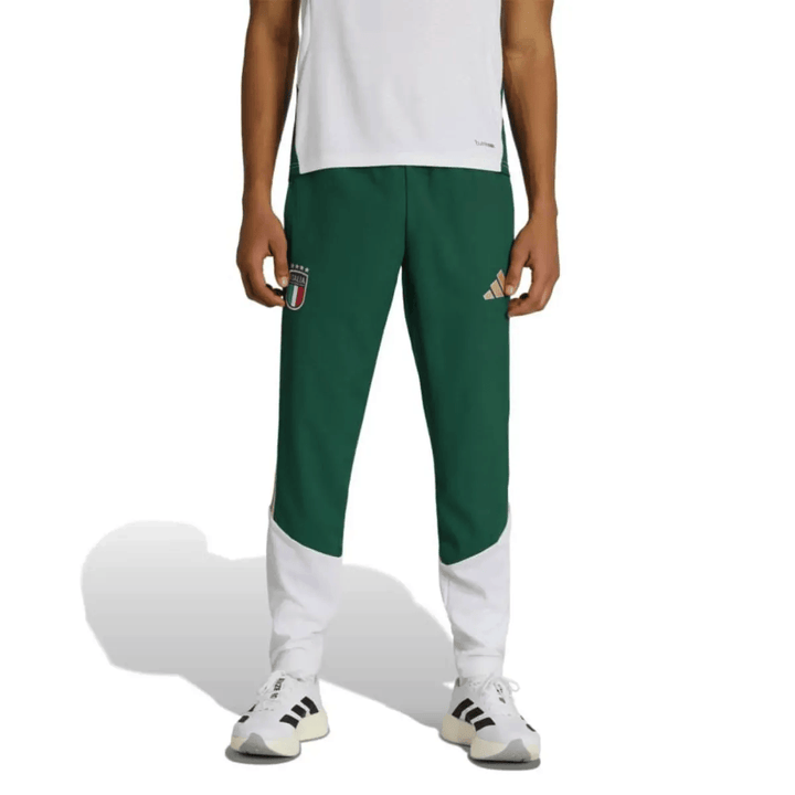 Italy training presentation soccer tracksuit set by Adidas in green and white with official team logo