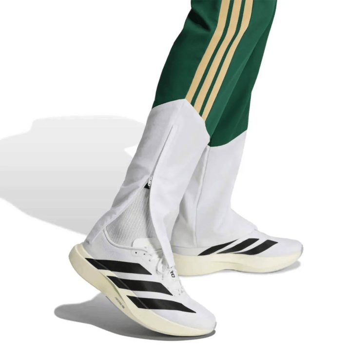 Italy training presentation soccer tracksuit 2026/27 by Adidas in green and white with distinctive stripes
