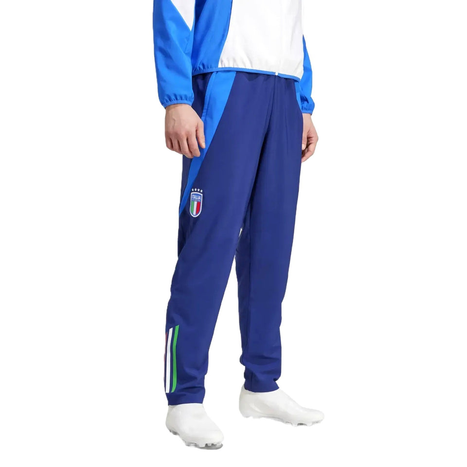 Italy national team presentation tracksuit blue jacket and pants with team crest and green white stripe