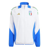 Italy national team presentation tracksuit white zip jacket with blue panels Italy crest gold logo