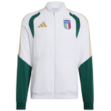 Adidas Italy presentation tracksuit 2026 27 featuring a white and green design with Italy emblem