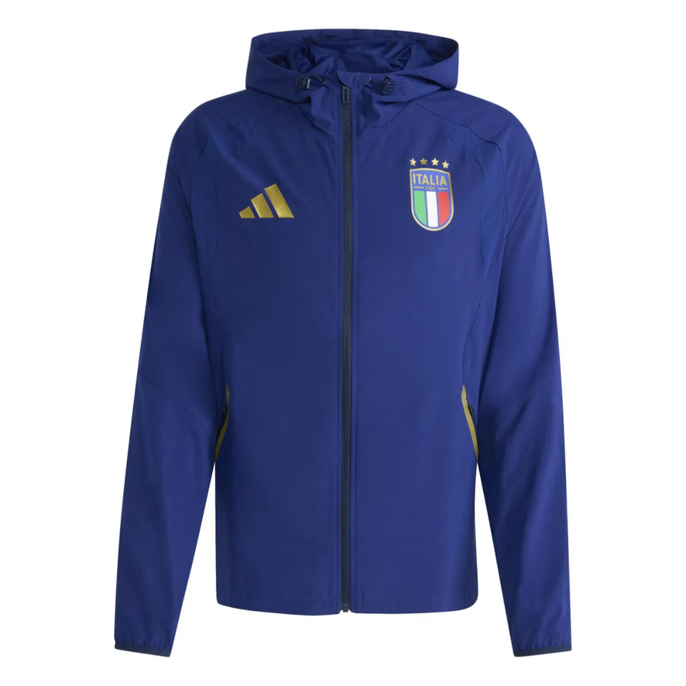Adidas Italy woven tracksuit 2026 in blue with Italia logo and stylish design for athletes