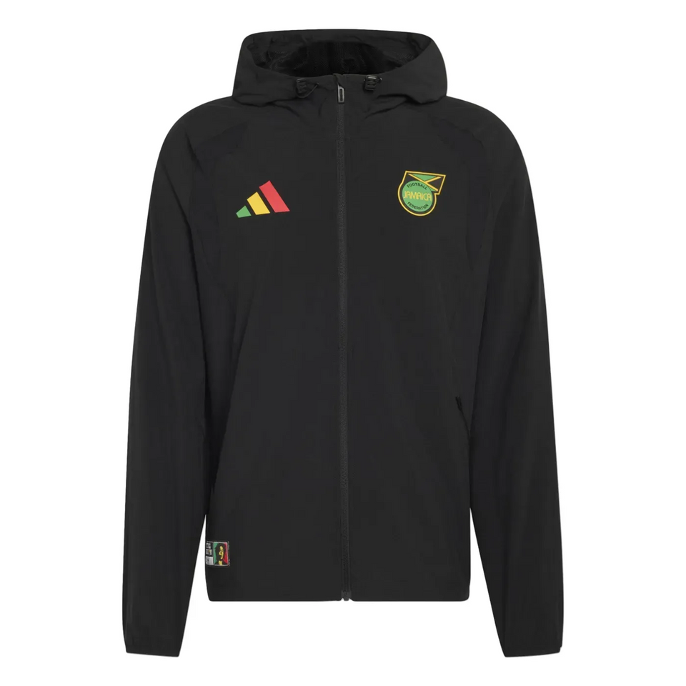 Jamaica black Casual Travel hooded presentation tracksuit 2026/27 - Adidas