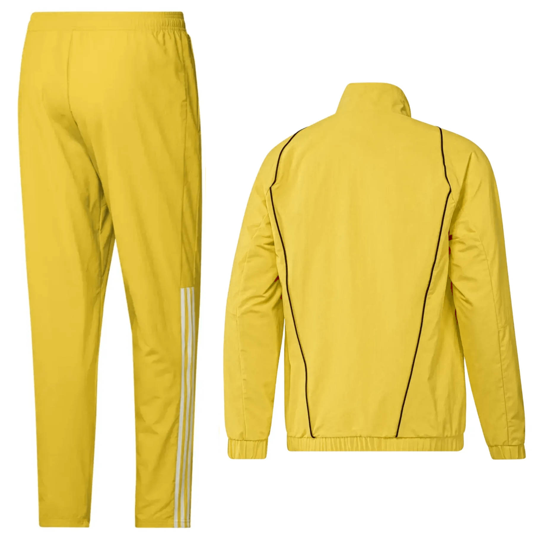 Mens yellow 2025 adidas tracksuit