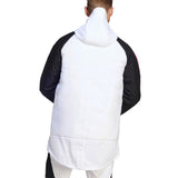 Juventus white Adidas parka jacket with a hood and black accents for stylish warmth