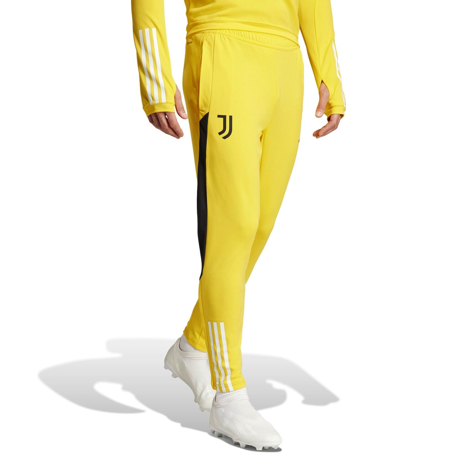 Juventus FC yellow training technical Soccer tracksuit 2024 Adidas