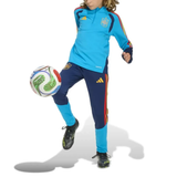 Kids Spain soccer tracksuit Adidas 2026 WC in blue and red, perfect for young soccer fans.