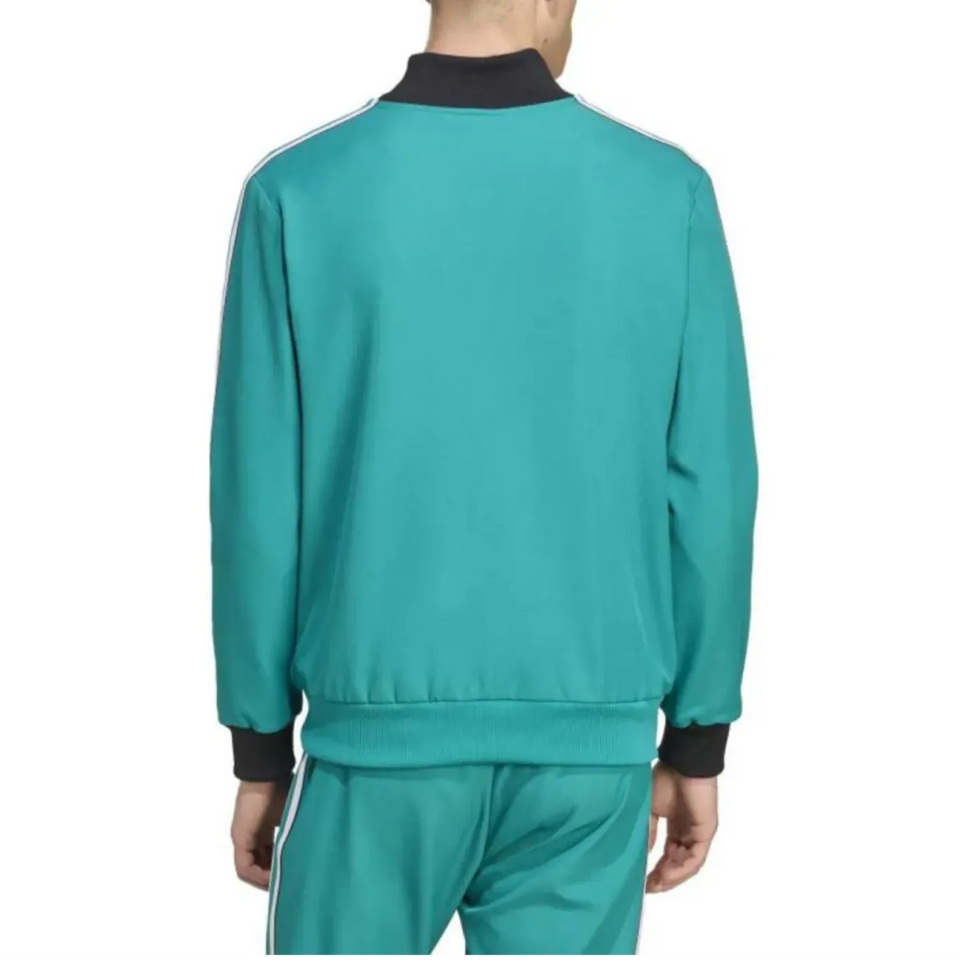 Back view of the Liverpool Adidas Originals presentation tracksuit in teal with black accents on SoccerTracksuits.com