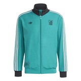 Liverpool Adidas Originals presentation tracksuit jacket in teal with logo and striped design