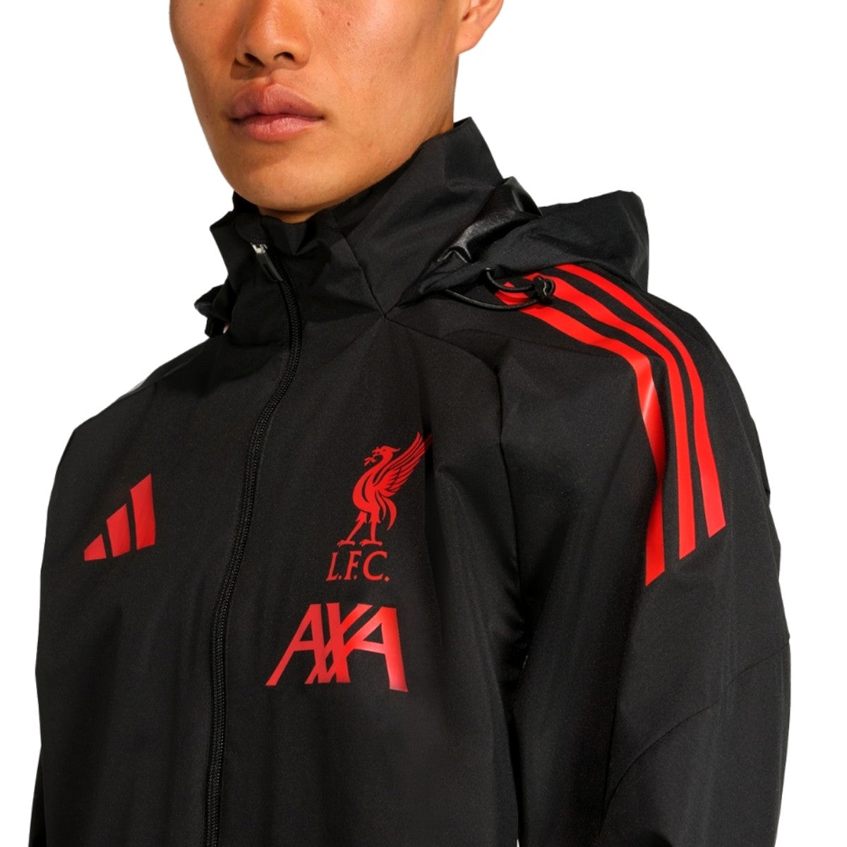 Liverpool FC black training rain jacket 2025/26 - Adidas