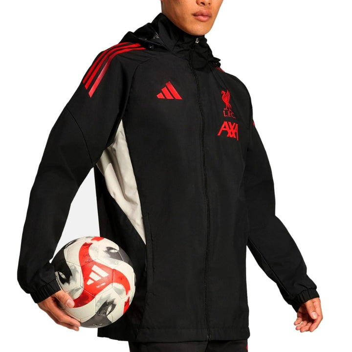 Liverpool FC black training rain jacket 2025/26 - Adidas