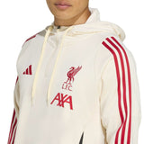 Liverpool FC hooded training tracksuit with white and red design featuring club and AXA logos