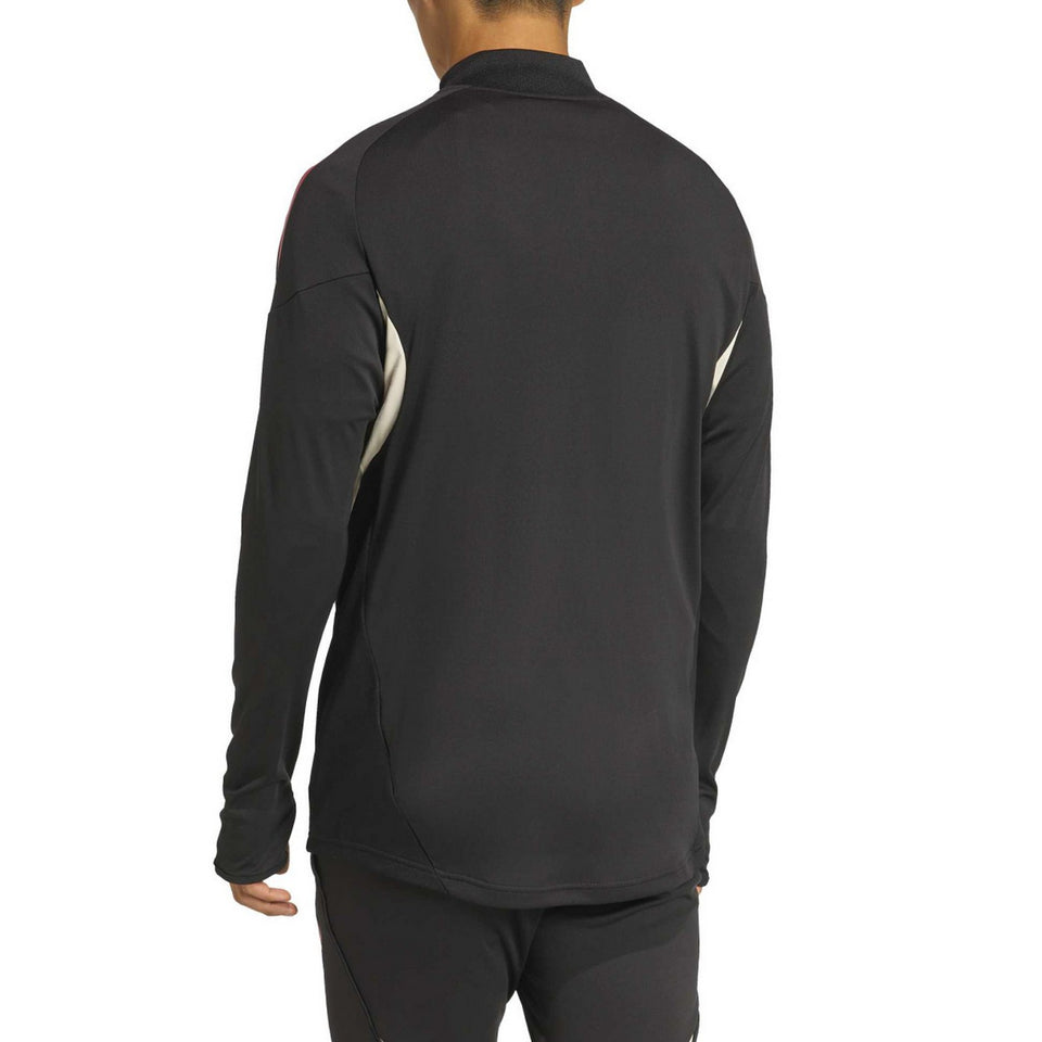 Back view of Adidas Liverpool training tracksuit 2025 in black worn by a male model
