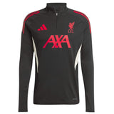 Adidas Liverpool training tracksuit 2025 black long sleeve top with red and white detailing