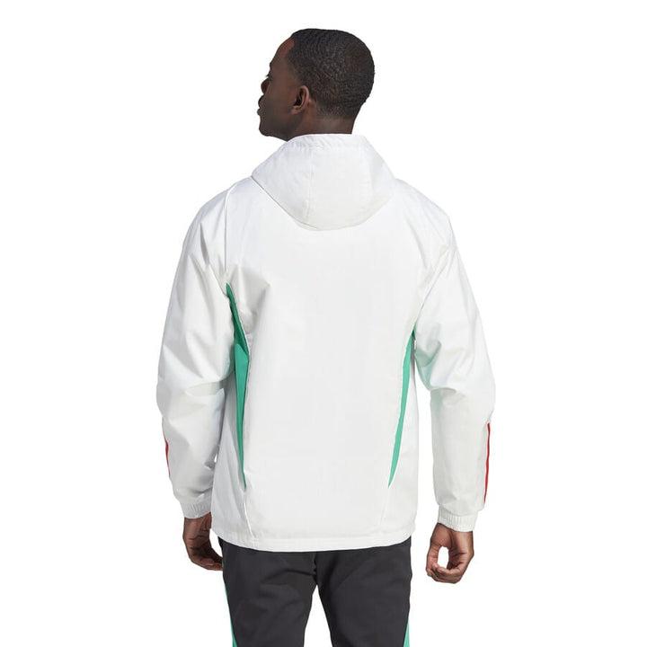 Manchester United soccer training rain jacket 2023/24 white - Adidas