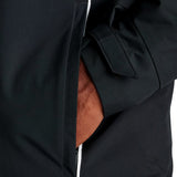 Close-up of Adidas Manchester United black parka 2024 25 featuring stylish cuff details