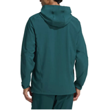 Back view of Adidas Mexico hooded tracksuit 2026 in teal color for athletic comfort