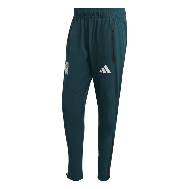 Mexico Casual Travel hooded presentation soccer tracksuit in dark green by Soccer Tracksuits with zippered pockets