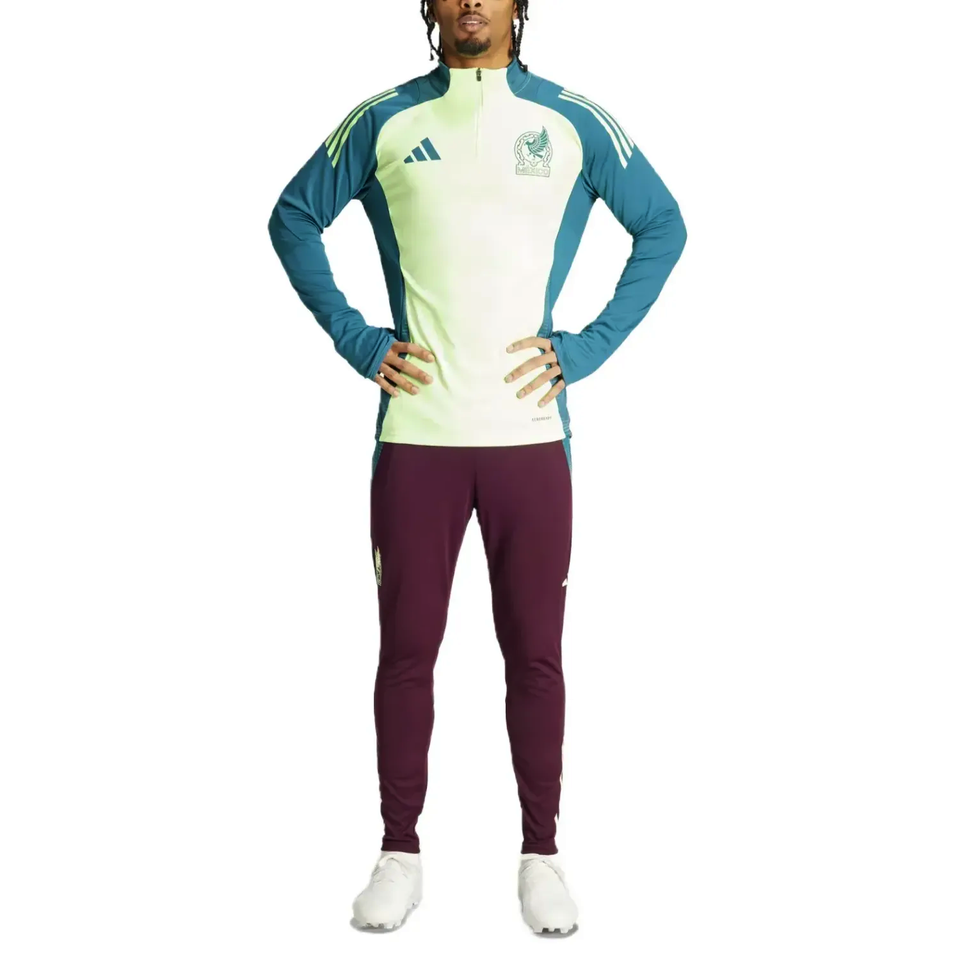 Mexico national team tracksuit mens with green and blue top and maroon pants on SoccerTracksuits.com