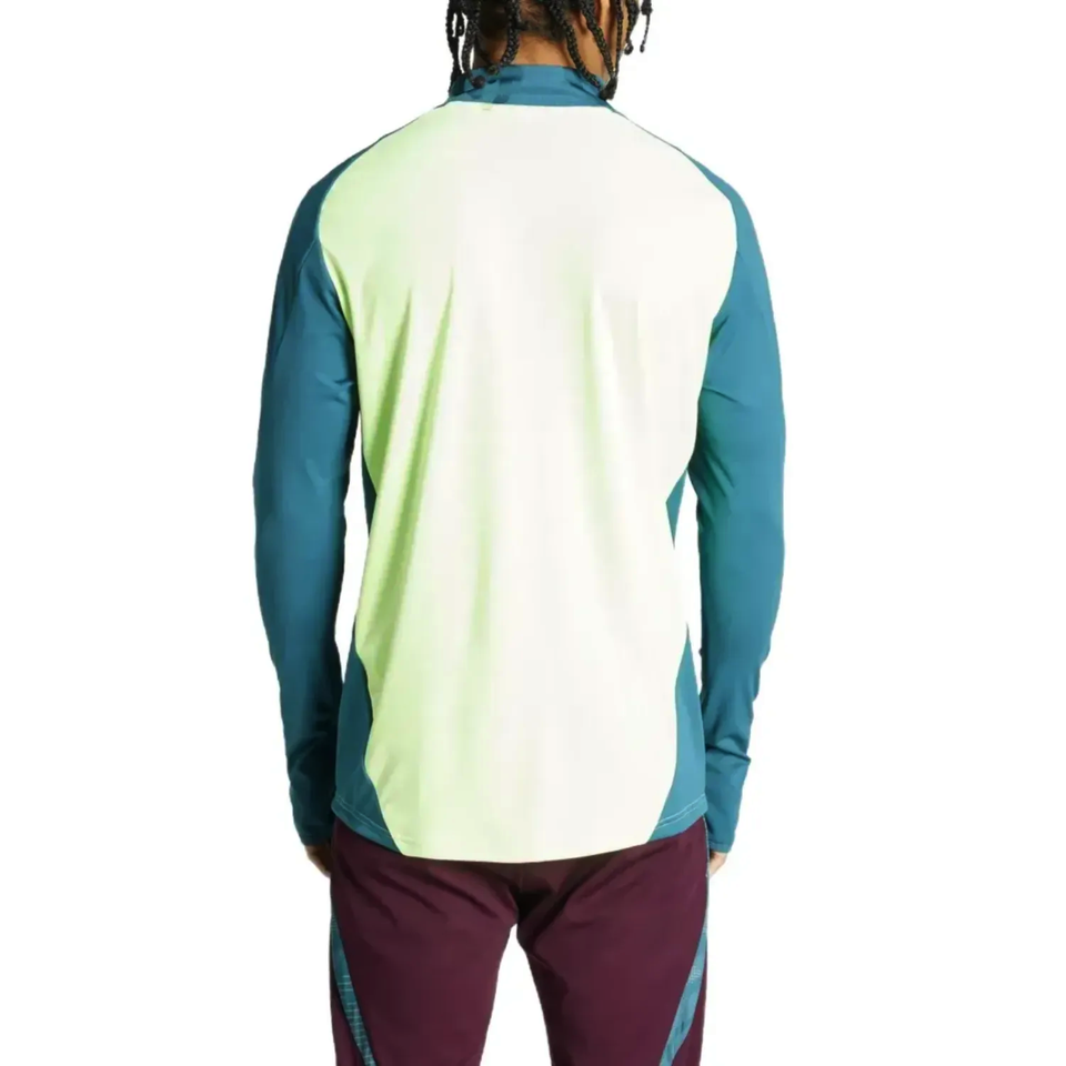 Back view of Mexico national team tracksuit mens in white and teal jacket with maroon pants