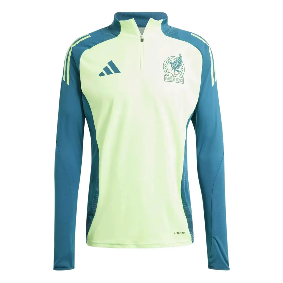 Mexico national team tracksuit mens long sleeve zip-up top in green and blue on SoccerTracksuits.com