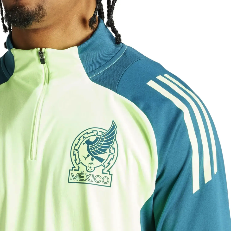 Mexico national team tracksuit mens top with green and teal colors and soccer logo on chest
